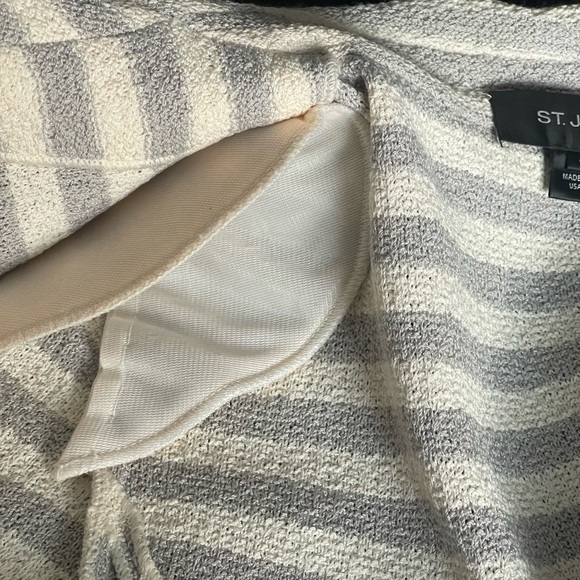 ST. JOHN striped ivory jacket/blazer size 4 - Picture 8 of 15